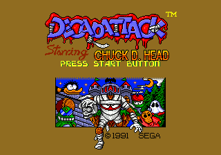 DecapAttack (USA, Europe) Title Screen